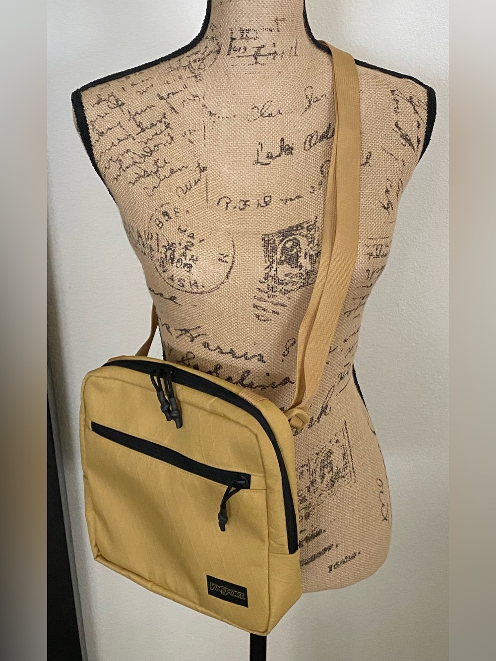 Jansport Yellow Crossbody Bag with Black Trim